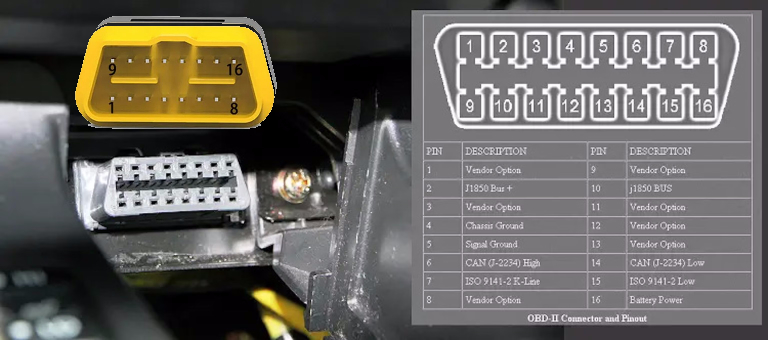 ODB2 Port and Pins